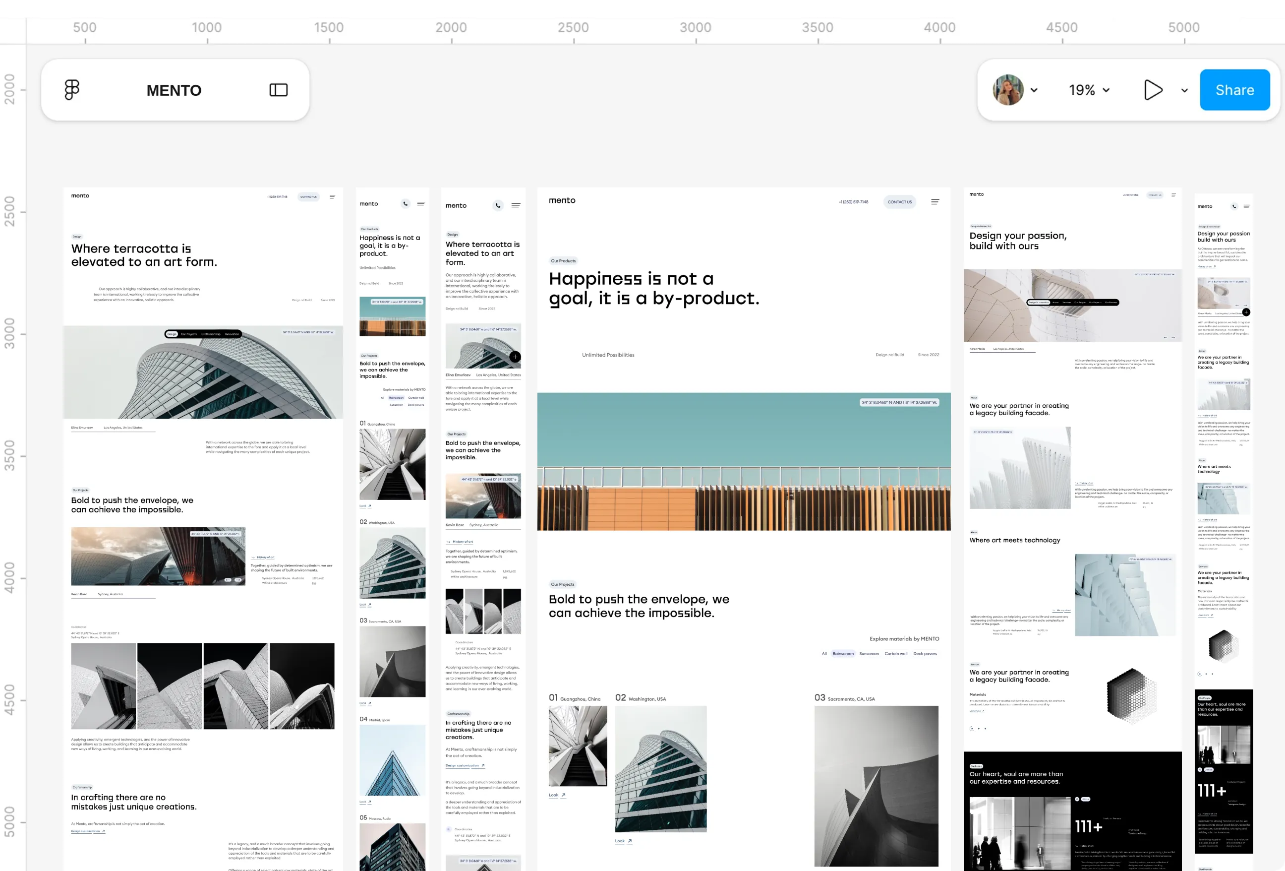 Design file screens for Visual tone