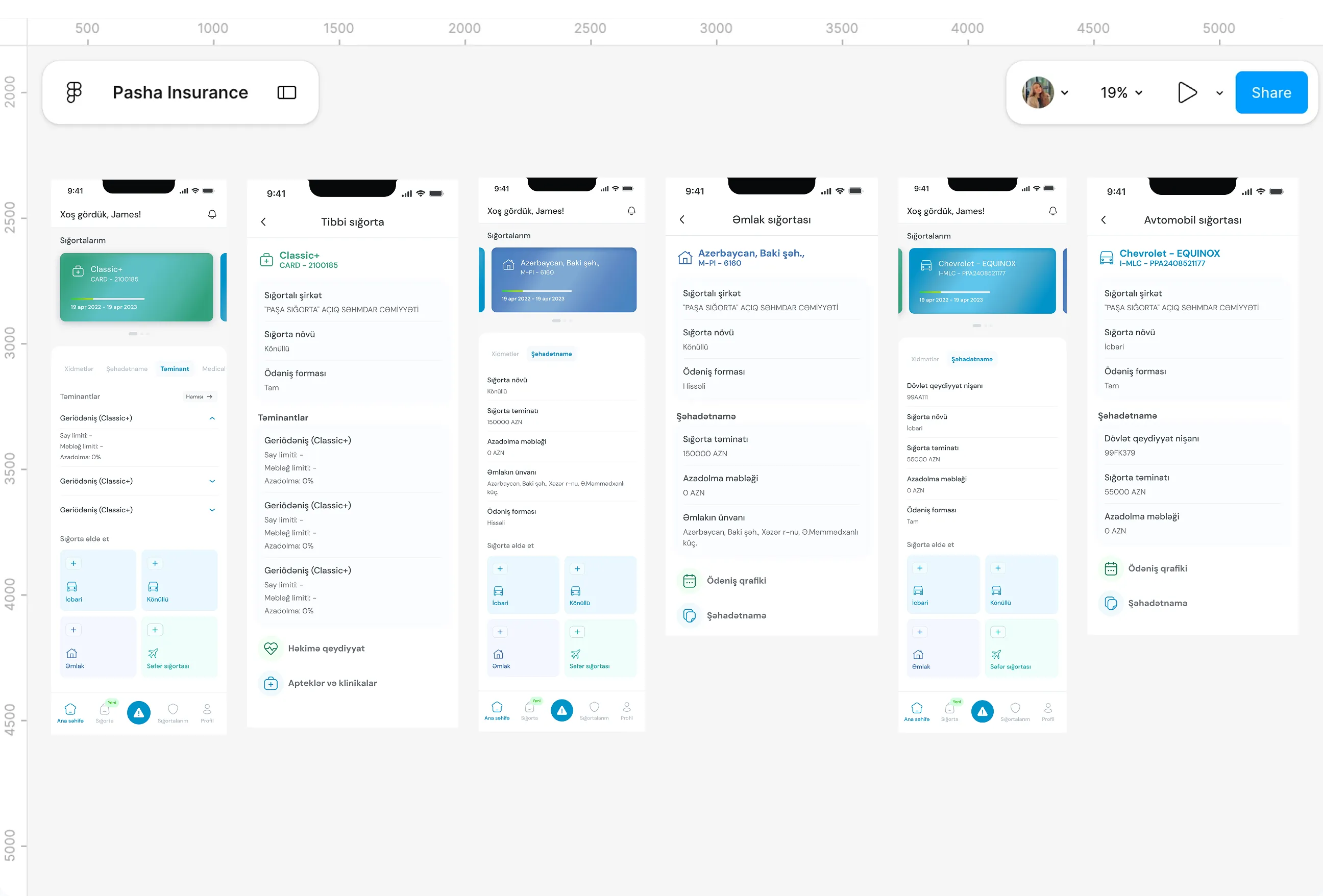Design file screens for Certificates and coverage