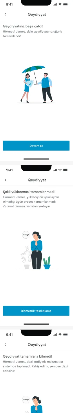 Login and sign up, screen 5