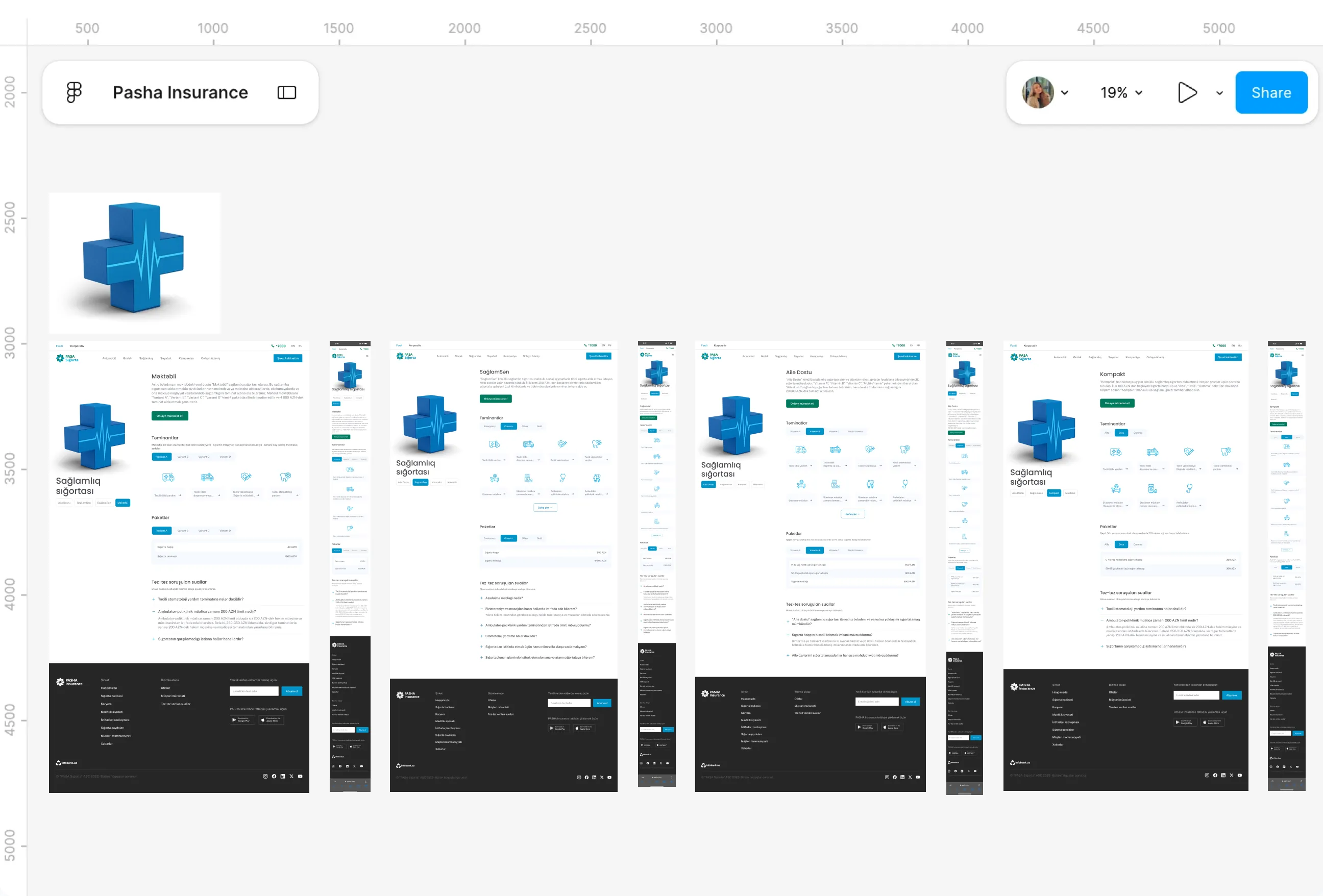 Design file screens for Health insurance