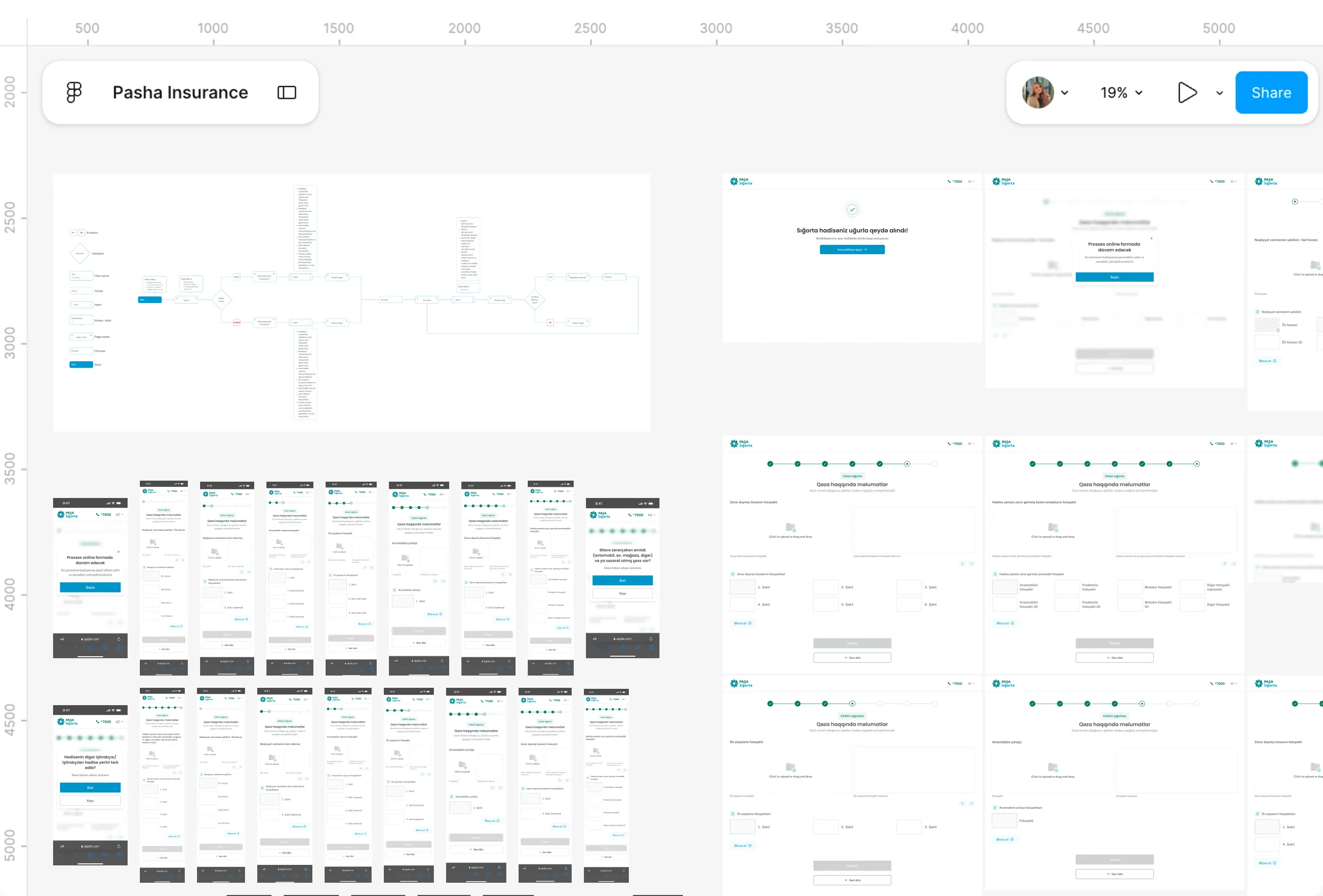 Design file screens for Damage evidence upload
